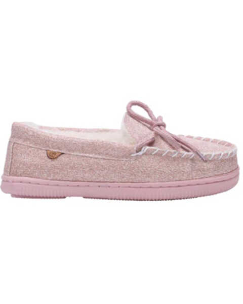 Image #2 - Lamo Footwear Girls' Casual Slippers - Moc Toe , Pink, hi-res