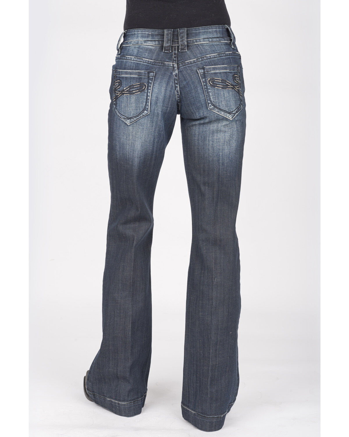 Image #1 - Stetson Women's Dark 214 Trouser Fit Jeans, , hi-res