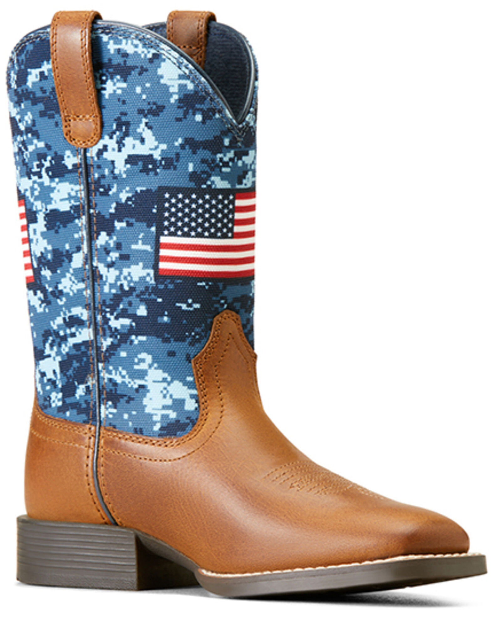 Ariat Boys Patriot Western Boots Broad Square Toe Boot Barn