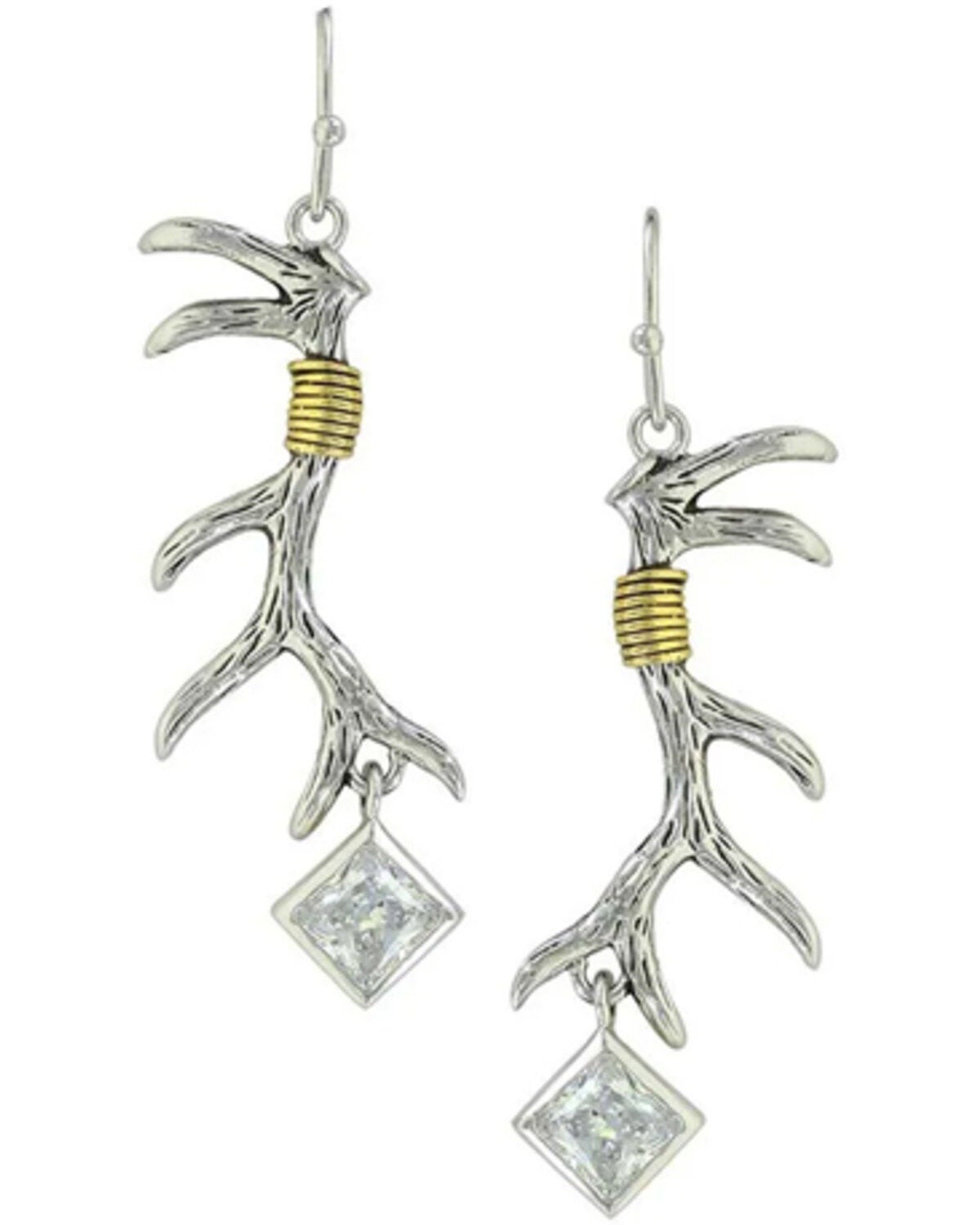 Montana Silversmiths Women's Pursue The Wild Nature's Art Earrings, Silver, hi-res