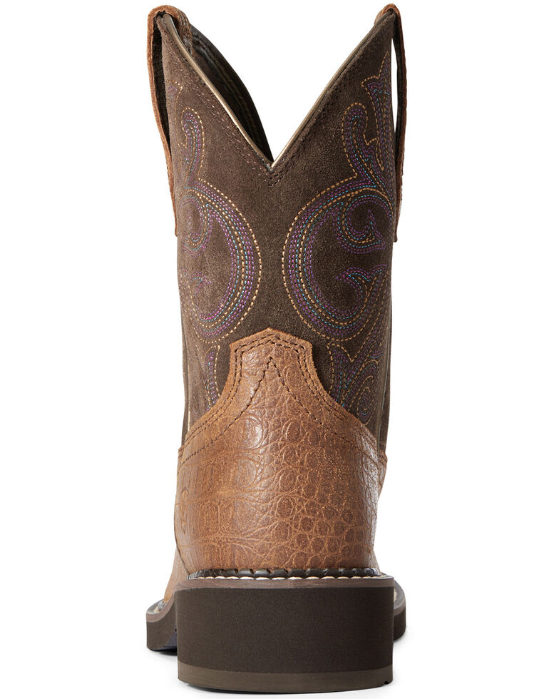 croc print flat boots