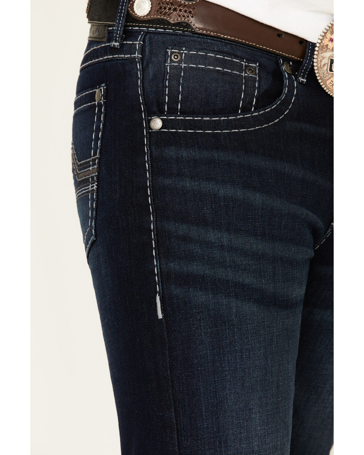 Image #5 - Rock 47 By Wrangler Men's Boogie Woogie Dark Stretch Slim Straight Jeans , , hi-res