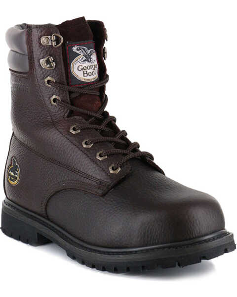 Georgia Men's Steel Toe Oiler Work Boots, Brown, hi-res