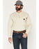 Image #1 - Forge Workwear Men's FR Solid Long Sleeve 1/4 Button-Down Henley Work Shirt, Sand, hi-res