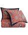 HiEnd Accents Melinda Washed Linen 3-Piece Super Queen Comforter Set, Red, hi-res