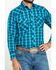 Image #4 - Wrangler Silver Edition Men's Teal Checotah Geo Print Long Sleeve Western Shirt , Teal, hi-res