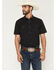 Image #1 - RANK 45&reg; Men's Ridge Solid Short Sleeve Pearl Snap Western Performance Shirt, Black, hi-res