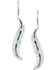 Montana Silversmiths Women's Breaking Trail Feather Earrings, Silver, hi-res