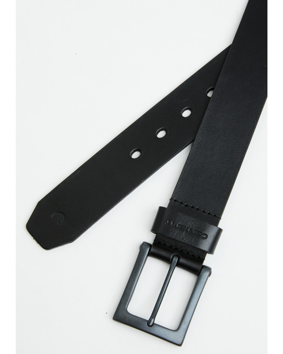 Image #2 - Carhartt Men's Anvil Leather Basic Belt, Black, hi-res