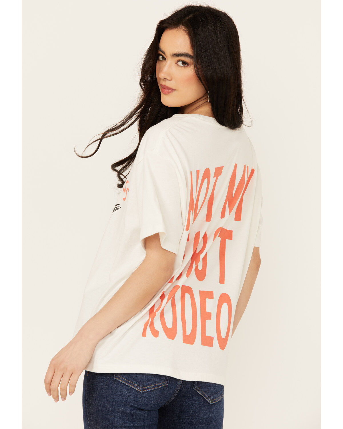 Image #4 - Wrangler X Diamond Cross Ranch Women's Not My First Rodeo Short Sleeve Graphic Tee, , hi-res