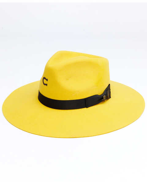 Charlie 1 Horse Women's Highway Felt Western Fashion Hat , Yellow, hi-res