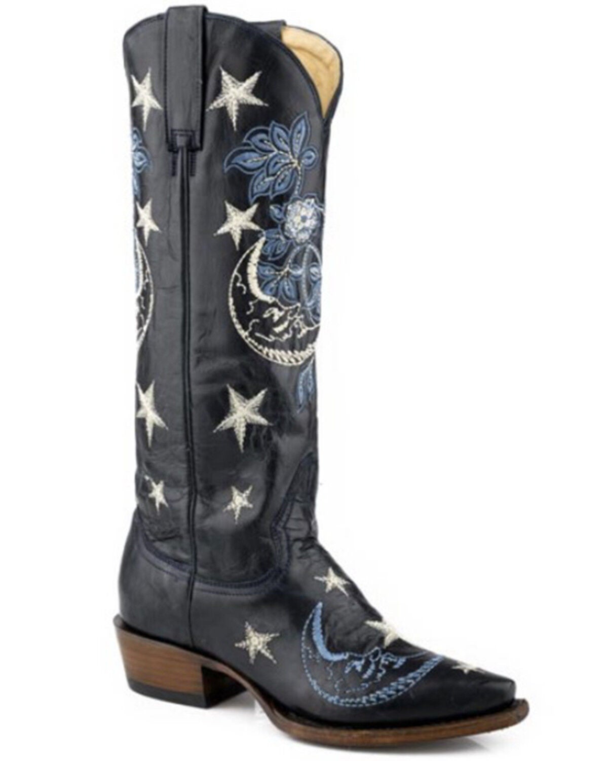 Stetson Women's Luna Tall Western Boots - Snip Toe, Royal Blue, hi-res