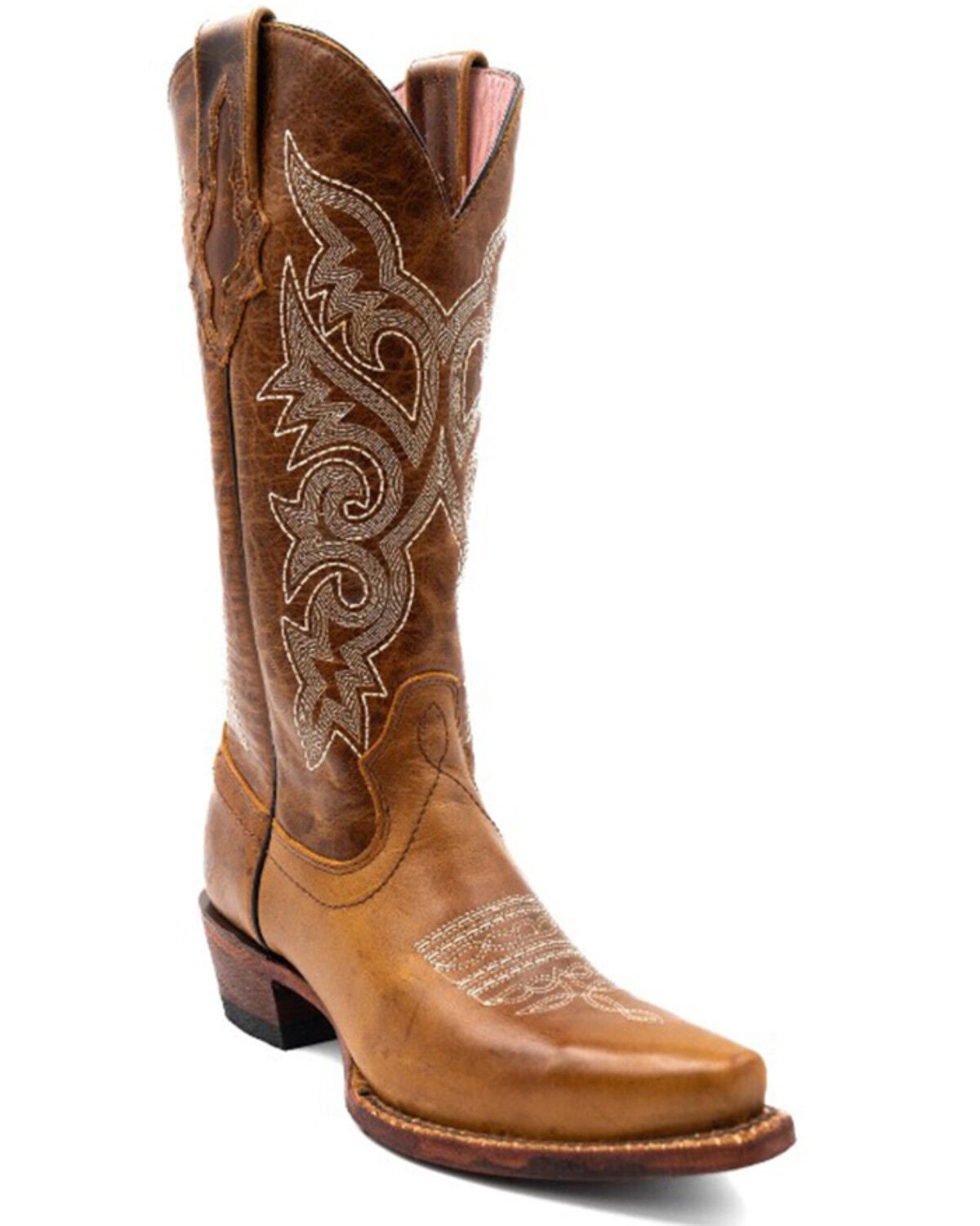Ferrini Women's Mae Tall Western Boots - Snip Toe, Brown, hi-res