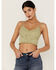 Fornia Women's Seamless Floral Bralette , Sage, hi-res