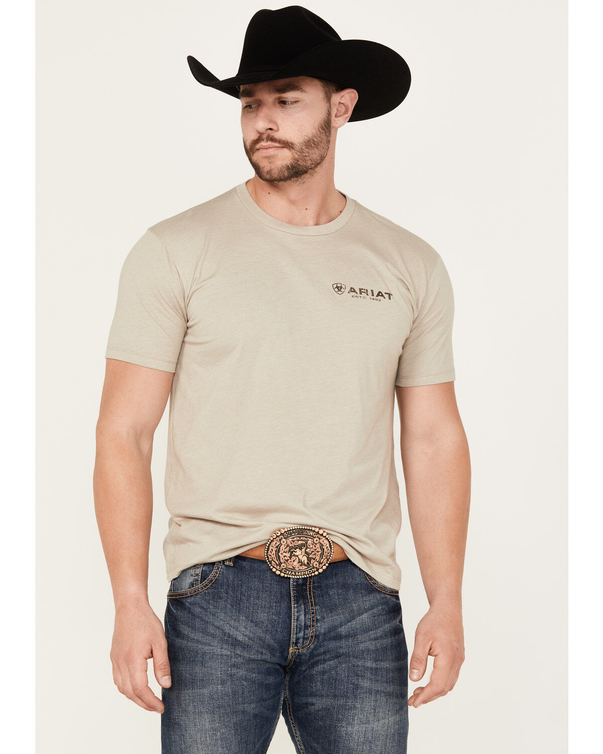 Product Name:  Riot Society Men's Embroidered Bucking Bronco Short Sleeve T-Shirt