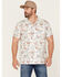 Image #1 - Pendleton Men's Hula Girl Tropical Print Short Sleeve Button-Down Western Shirt, White, hi-res