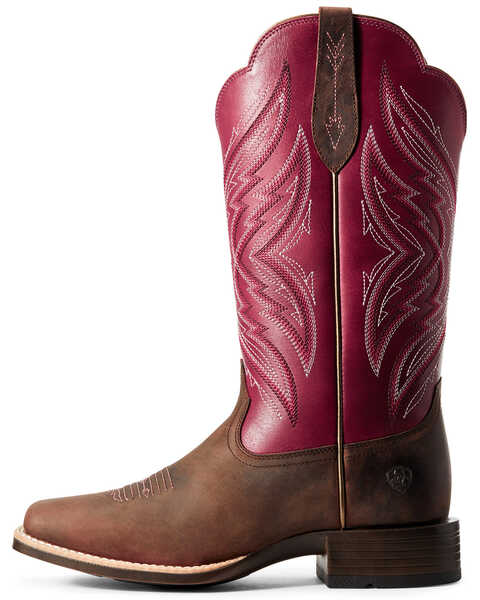 Image #2 - Ariat Women's Pinnacle Fuschia Western Boots - Wide Square Toe, , hi-res