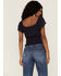 Patrons of Peace Women's Hyland Knit Top, Navy, hi-res