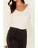 Shyanne Women's Ribbed Sweater Top, Off White, hi-res