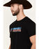 Image #2 - Rock & Roll Denim Men's Americana Logo Short Sleeve Graphic T-Shirt, Black, hi-res