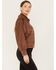Image #2 - Shyanne Women's Faux Suede Trucker Jacket, Dark Brown, hi-res