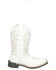 Image #2 - Smoky Mountain Little Girls' Bonnie Western Boots - Broad Square Toe, White, hi-res
