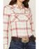 RANK 45 Women's Yarn Died Plaid Print Shirt, White, hi-res