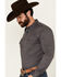 Image #2 - Blue Ranchwear Men's Rustler Solid Twill Long Sleeve Snap Stretch Western Work Shirt, Charcoal, hi-res