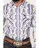 Image #3 - Panhandle Select Men's Boot Barn Exclusive Southwestern Print Long Sleeve Pearl Snap Western Shirt, White, hi-res