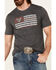 Cowboy Hardware Men's Justice For All Flag Graphic Short Sleeve T-Shirt , Charcoal, hi-res