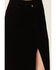 Image #2 - Vibrant Denim Women's Denim Maxi Skirt, Black, hi-res