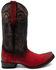 Image #2 - Ferrini Men's Roughrider Western Boots - Square Toe, Red, hi-res