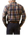 Image #2 - Ariat Men's FR Kane Plaid Print Long Sleeve Button-Down Work Shirt, Navy, hi-res