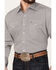 Stetson Men's Diamond Geo Print Long Sleeve Western Snap Shirt, Grey, hi-res