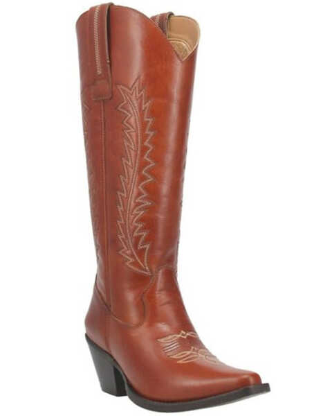 Dingo Women's Tin Lizzy Tall Western Boots - Snip Toe, Brown, hi-res