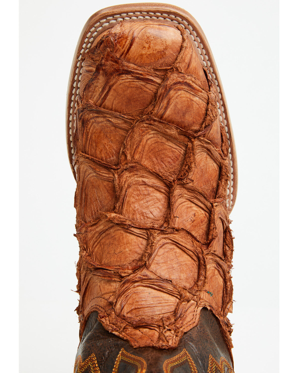 Image #6 - Cody James Men's Exotic Pirarucu Western Boots - Broad Square Toe, Brandy Brown, hi-res