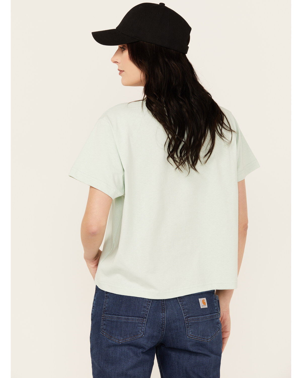 Image #4 - Dickies Women's Logo Short Sleeve Graphic Tee, Light Blue, hi-res