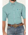 Image #3 - George Strait by Wrangler Men's Checkered Print Short Sleeve Button-Down Stretch Western Shirt, Turquoise, hi-res