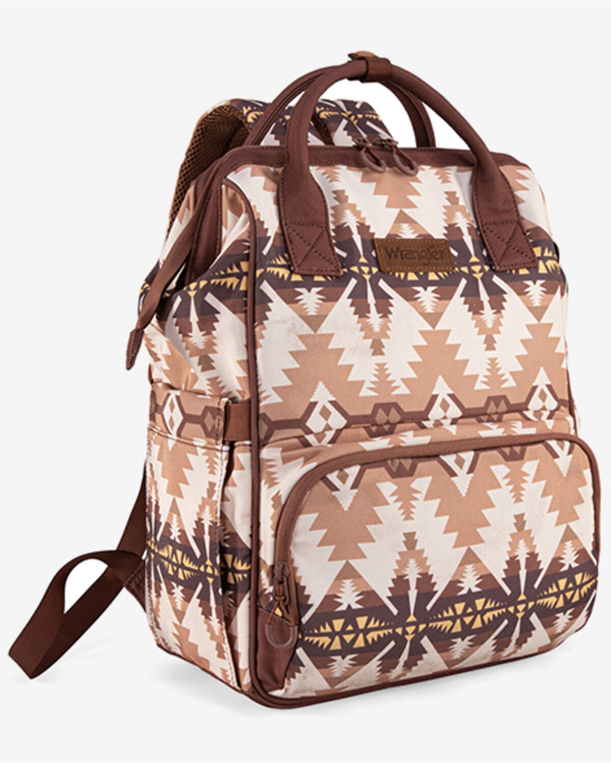 Image #4 - Wrangler Women's Southwestern Print Canvas Backpack, Tan, hi-res