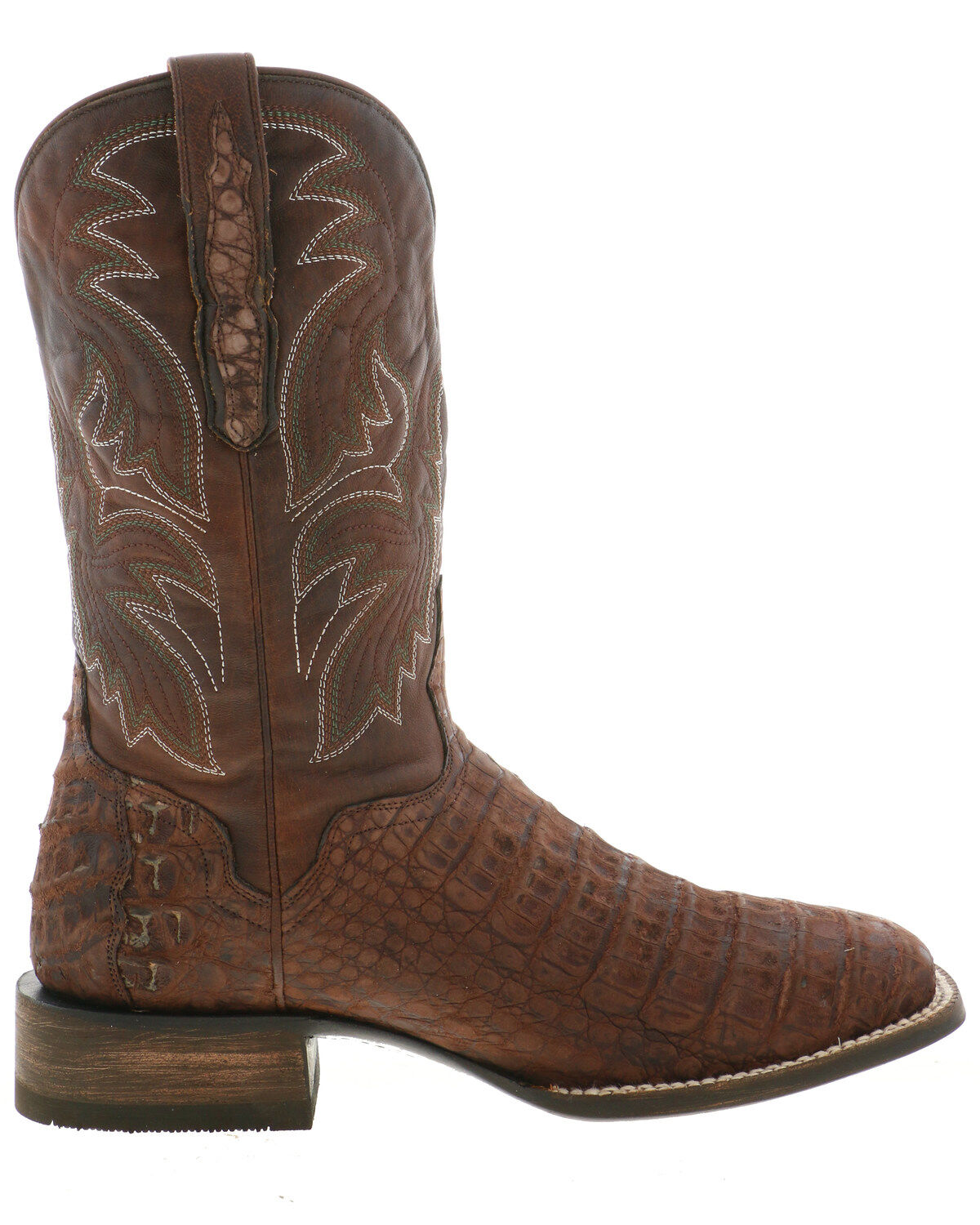 Image #2 - El Dorado Men's Caiman Belly Western Boots - Wide Square Toe, , hi-res