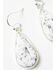 Image #3 - Paige Wallace Women's Oval Earrings, Silver, hi-res