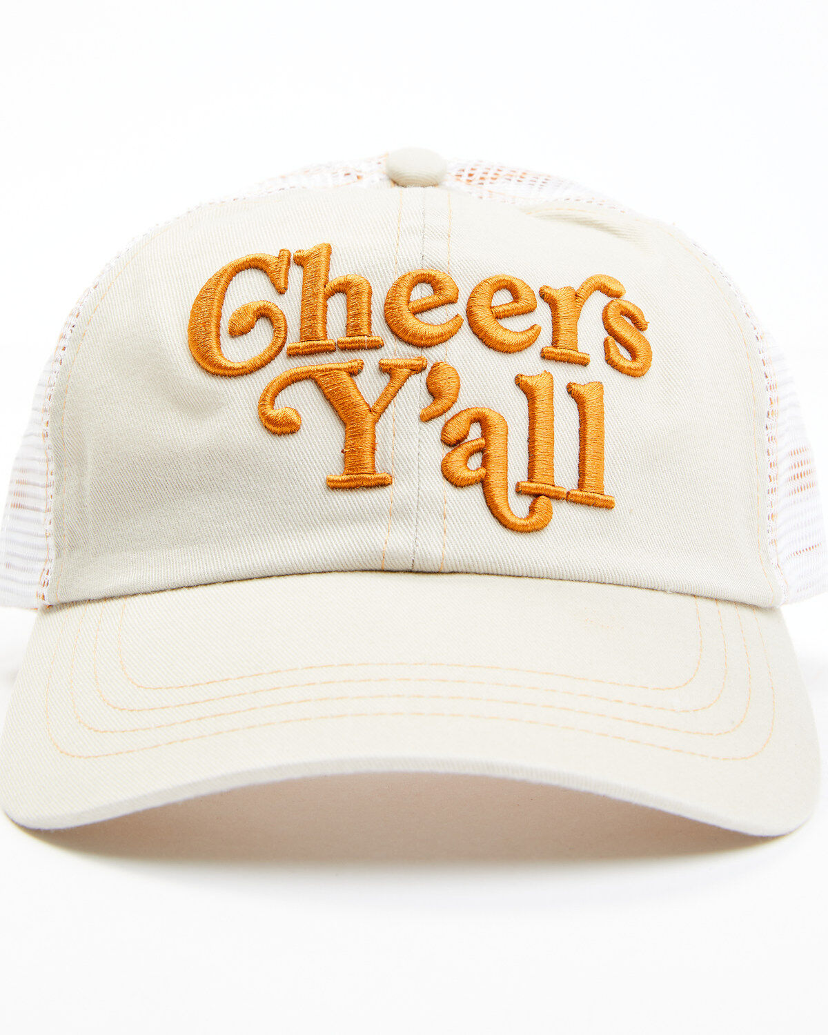 Image #1 - Idyllwind Women's Cheers Ya'll Embroidered Mesh-Back Ball Cap, Beige/khaki, hi-res