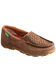 Image #1 - Twisted X Women's Woven CellStretch Driving Shoes - Moc Toe, Brown, hi-res