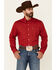 Image #1 - Cinch Men's Modern Fit Solid Red Long Sleeve Button-Down Western Shirt, Red, hi-res