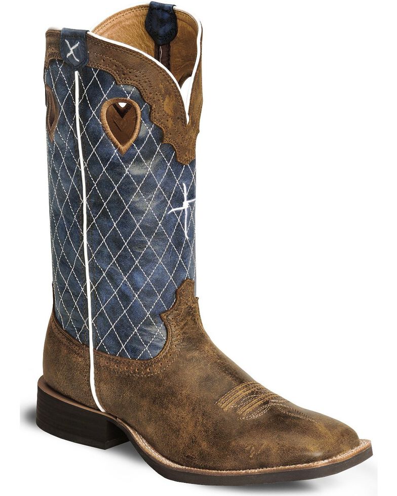 mens black distressed cowboy boots