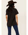 Image #4 - Wrangler Women's Boot Barn Exclusive Cowboy Logo Boyfriend Fit Short Sleeve Graphic Tee, Black, hi-res