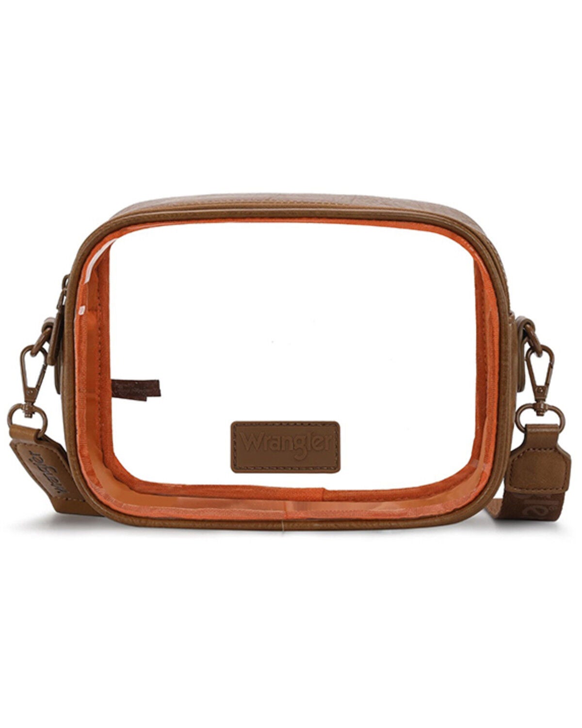 Image #1 - Wrangler Women's Clear Stadium Crossbody Bag, Brown, hi-res