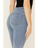 Free People Women's Light Wash High Rise Just Float On Flare Jeans, Blue, hi-res