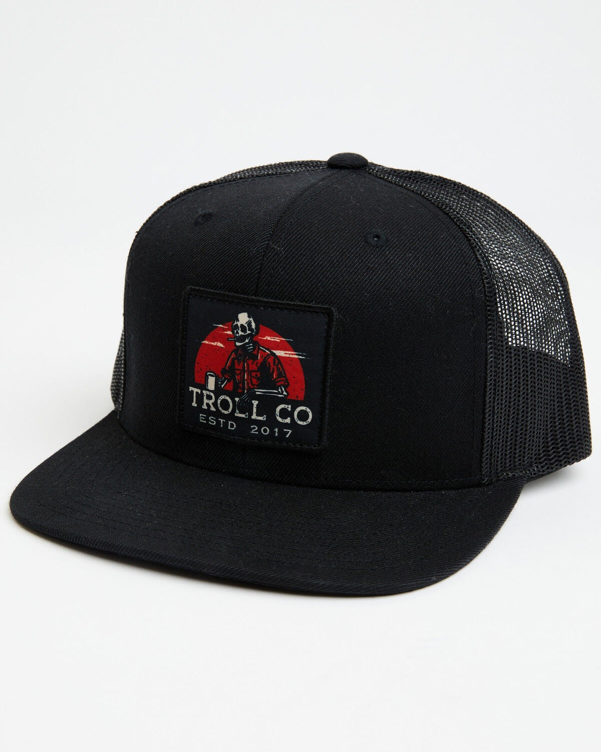 Troll Co Men's Riser Ball Cap, Black, hi-res