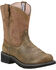 Image #1 - Ariat Fatbaby Brown Bomber Leather Boots - Crepe Sole, , hi-res